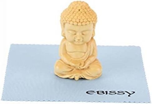 Hand Carved Small Cute Sitting Buddha Statue Wood [ Palm Size Home Decor ] (Praying Buddha) in Saudi Arabia