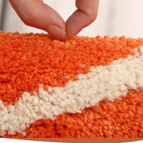 Cute Half Round Fruit Rug Home Decor Cozy Soft Half Circle Orange Slice Floor Mat for Kids Room Bedroom Kitchen Doorway Indoor Rug Non Slip Bath Mats for Bathroom Washable 20x31.5inch in Saudi Arabia