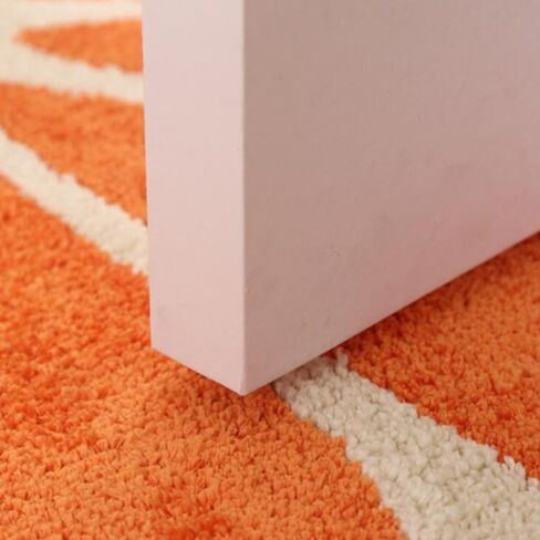 Cute Half Round Fruit Rug Home Decor Cozy Soft Half Circle Orange Slice Floor Mat for Kids Room Bedroom Kitchen Doorway Indoor Rug Non Slip Bath Mats for Bathroom Washable 20x31.5inch in Saudi Arabia