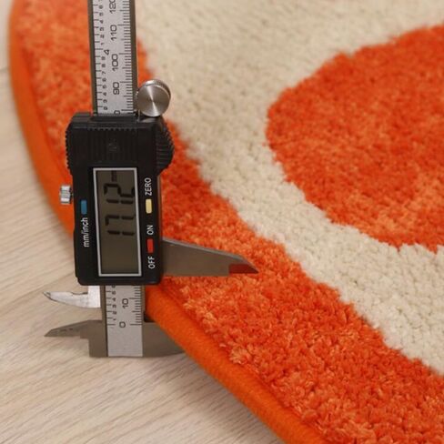 Cute Half Round Fruit Rug Home Decor Cozy Soft Half Circle Orange Slice Floor Mat for Kids Room Bedroom Kitchen Doorway Indoor Rug Non Slip Bath Mats for Bathroom Washable 20x31.5inch in Saudi Arabia