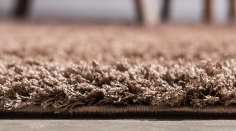 Unique Loom Studio Solid Shag Collection Urban Modern Super Soft & Plush Area Rug, 2 ft x 6 ft 7 in, Sage Green in Saudi Arabia