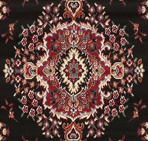 سجادة منطقة حدود ميدالية تقليدية من Home Dynamix Premium Sakarya، باللون الأسود، مستطيلة مقاس 7'8"x10'7" in Kuwait