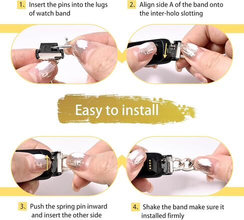حزام سلسلة معدنية متوافق مع Fitbit Inspire 3 نطاقات، أشرطة قابلة للتعديل من الفولاذ المقاوم للصدأ بديلة لـ Fitbit Inspire 3 نطاقات للنساء والرجال in Kuwait