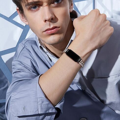 حزام سلسلة معدنية متوافق مع Fitbit Inspire 3 نطاقات، أشرطة قابلة للتعديل من الفولاذ المقاوم للصدأ بديلة لـ Fitbit Inspire 3 نطاقات للنساء والرجال in Kuwait