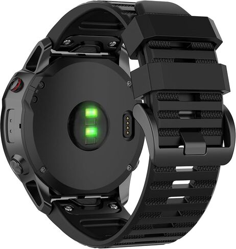 سوار سيليكون متوافق مع Garmin Fenix ​​7X/7X Pro/6X/6X Pro/5X/5X Plus/3/3 HR، سوار سيليكون سريع التركيب 26 مم، سوار معصم رياضي بديل لـ Garmin D2 Charlie/D2 Bravo/D2 Delta PX in Kuwait