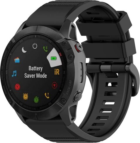 سوار سيليكون متوافق مع Garmin Fenix ​​7X/7X Pro/6X/6X Pro/5X/5X Plus/3/3 HR، سوار سيليكون سريع التركيب 26 مم، سوار معصم رياضي بديل لـ Garmin D2 Charlie/D2 Bravo/D2 Delta PX in Kuwait
