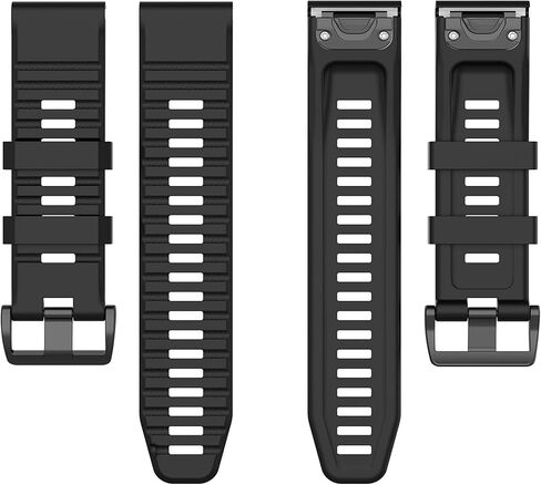 سوار سيليكون متوافق مع Garmin Fenix ​​7X/7X Pro/6X/6X Pro/5X/5X Plus/3/3 HR، سوار سيليكون سريع التركيب 26 مم، سوار معصم رياضي بديل لـ Garmin D2 Charlie/D2 Bravo/D2 Delta PX in Kuwait