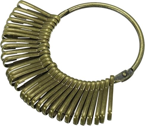 PATIKIL 3.4 Inch Dia Key Organizer Keychain, 1pcs Key Management Holder with 20 Buckle Rings for Office, Bronze in Saudi Arabia