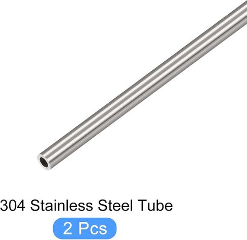 METALLIXITY 304 Stainless Steel Tube (2mm OD x 0.3mm Wall T x 300mm L) 2Pcs, Straight Tubing - for Home Furnishing, Machinery in Saudi Arabia
