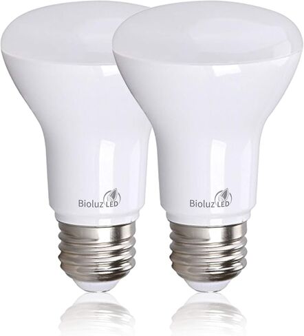 Bioluz LED 2 حزمة R20 LED لمبة 90 CRI 2700K أبيض دافئ ساطع 6W = 50 وات استبدال 540 لومن داخلي/خارجي UL مدرج في عنوان CEC 20 متوافق (حزمة من 2) in Kuwait