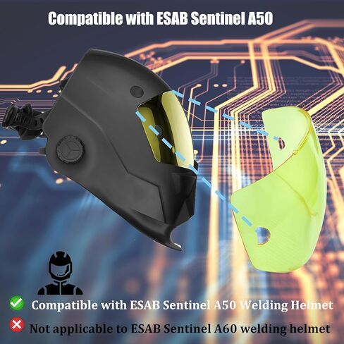 2024 Upgraded 0700000803 Clear Front Cover Lens Compatible with ESAB Sentinel A50 Welding Helmets, 3.94" x 2.36" Visible Lens, Eyestrain relief. Not for use with ESAB Sentinel A60 Welding Helmet. in Kuwait