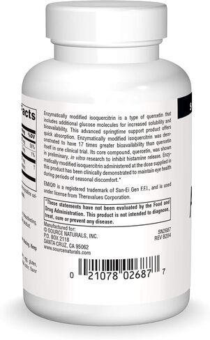 Source Naturals AllerStrength Fast-Acting Seasonal Immune Support - Highly Bioavailable Quercetin* - 30 Tablets in Saudi Arabia