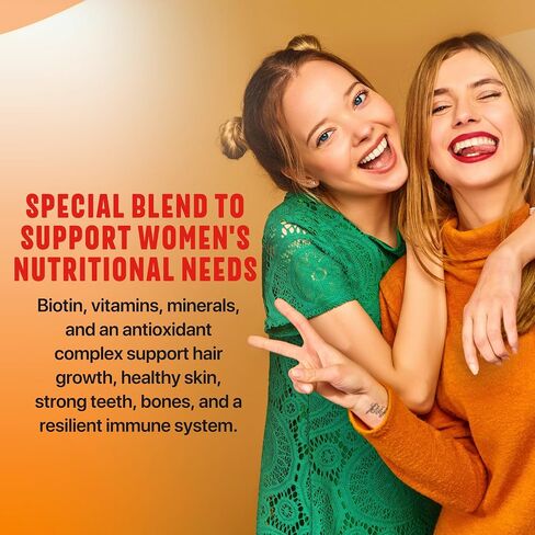 100% Pure Multivitamin for Women + Hair Growth Vitamins - Biotin, Vitamins, Minerals, Antioxidant Complex - Supports Hair Growth, Healthy Skin, Strong Bones, Immune System - Ages 18+ | 60 Capsules in Saudi Arabia