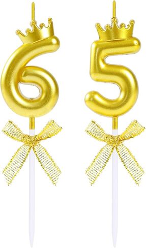 Number 15 Candle 3D Golden 15th & 51st Birthday Candles Cake Topper with Crown for Happy 15 and 51 Birthday Wedding Anniversary Party Celebration Decoration in Saudi Arabia