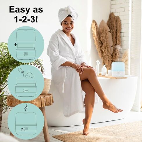 SpaRoom GuardianAir Humidifier Aromatherapy Ultrasonic Misting Essential Oil Diffuser with Adjustable Mist, 400 mL Water Capacity in Saudi Arabia