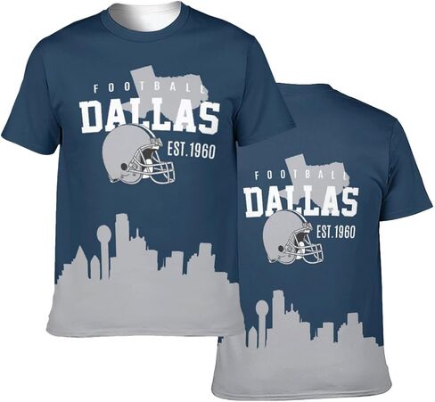 Men's Football T-Shirts Short Sleeve Crewneck City Skyline Shirt Sports Tee Fan Apparel in Saudi Arabia