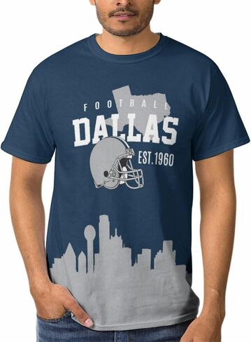 Men's Football T-Shirts Short Sleeve Crewneck City Skyline Shirt Sports Tee Fan Apparel in Saudi Arabia