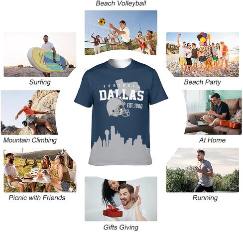 Men's Football T-Shirts Short Sleeve Crewneck City Skyline Shirt Sports Tee Fan Apparel in Saudi Arabia