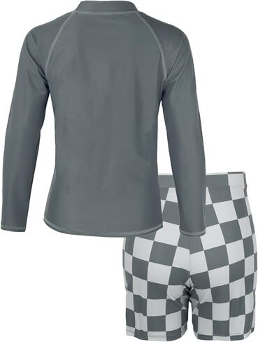 طقم ملابس سباحة للأولاد من Owntop مكون من قطعتين، بدلة استحمام مع سترة للطفح الجلدي وسروال للحدائق المائية، ودروس السباحة in Kuwait