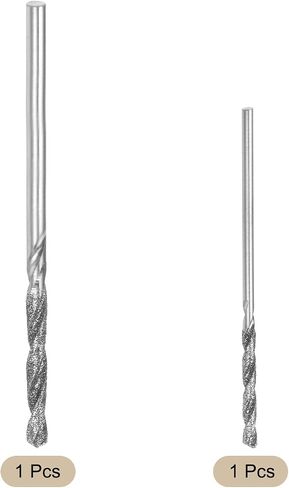 uxcell 2pcs 1.5mm/2mm Metric Diamond Coated Twist Drill Bits High-Speed Steel Tipped Drill Tiles for Jewelry Beach Glass Shells Lapidary Ornament Bracelet Necklace Arts in Saudi Arabia