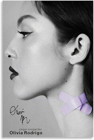 ملصق NaSsui Olivia ملصق Rodrigo Singer غطاء ألبوم الموسيقى ملصق جدار ديكور فني قماش غرفة النوم ديكور فني نمط غير مؤطر 12x18 بوصة (30x45 سم) in Kuwait