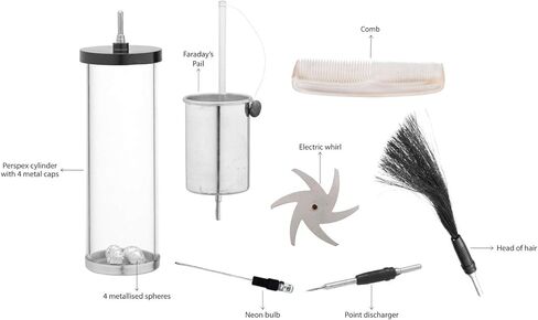 EISCO Electrostatics Kit, 7 Pieces - Designed to be Used with Van De Graaff & Wimshurst Machines in Saudi Arabia