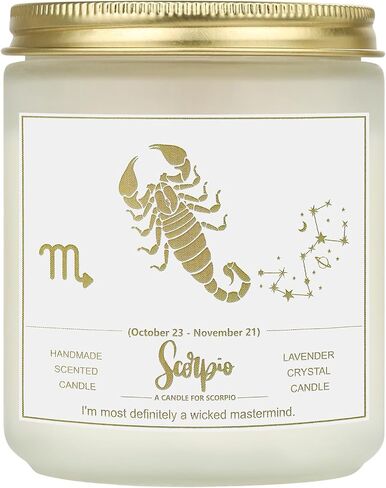Christmas Lavender Sagittarius Candles, Healing Crystal Scented Candles, Birthday Gifts for Women, Soy Candles, Zodiac Sign Candles, Astrology Gifts for Women. in Saudi Arabia