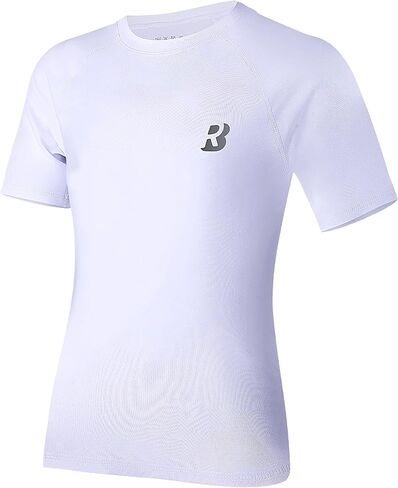 Roadbox Boys Youth Compression Shirt - Short Sleeve Undershirt for Kids Quick Dry Athletic Baseball T-Shirt Base Layer in Saudi Arabia