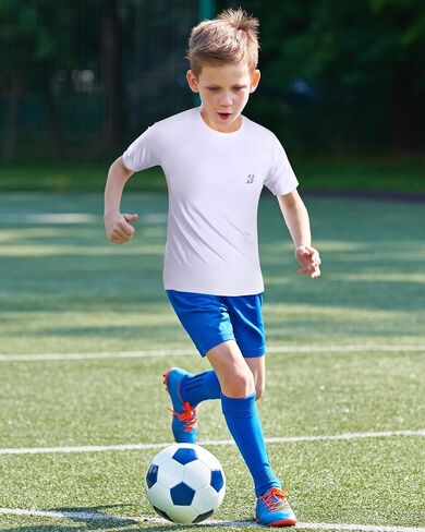 Roadbox Boys Youth Compression Shirt - Short Sleeve Undershirt for Kids Quick Dry Athletic Baseball T-Shirt Base Layer in Saudi Arabia