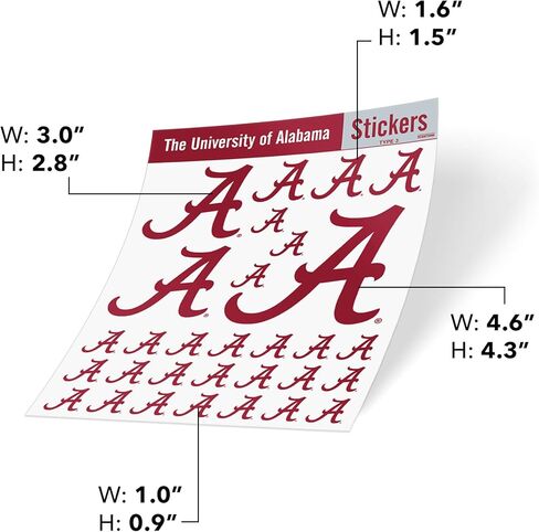 ملصقات Desert Cactus University of Alabama Crimson Tide Bama UA شارات الفينيل وزجاجة مياه للكمبيوتر المحمول وقصاصات السيارة T3 (النوع 3 C) in Kuwait