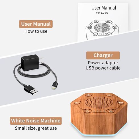 آلات ضوضاء بيضاء عالية الدقة 30 صوتًا مهدئًا فريدًا غير متكرر 12 لونًا ضوء ليلي 4 مؤقتات سطوع 10 مستويات مستوى صوت 32 مستوى ووظيفة الذاكرة in Kuwait