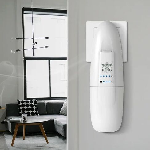 موزع روائح يصل إلى 500 قدم مربع - قابس بتقنية النانو في الزيوت العطرية (زر) - للمنزل والمكتب - موزع روائح زيت صامت وبدون ماء in Kuwait