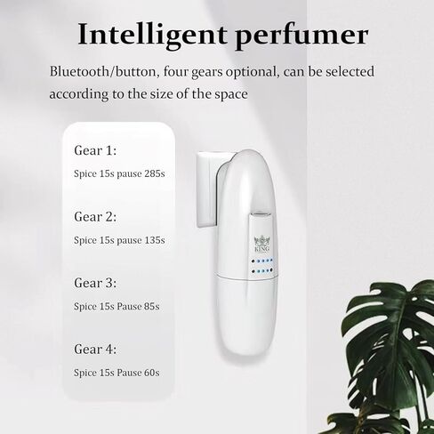 موزع روائح يصل إلى 500 قدم مربع - قابس بتقنية النانو في الزيوت العطرية (زر) - للمنزل والمكتب - موزع روائح زيت صامت وبدون ماء in Kuwait
