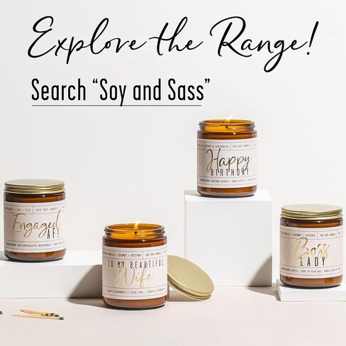 Boss Lady Gifts for Women - 'Boss Lady' Soy Candle, w/Vanilla, White Coconut & Vetiver I Best Boss Gifts for Women I Gifts for Boss I Girl Boss Female Gifts I 9oz Jar, 50Hr Burn Time, Made in USA in Kuwait