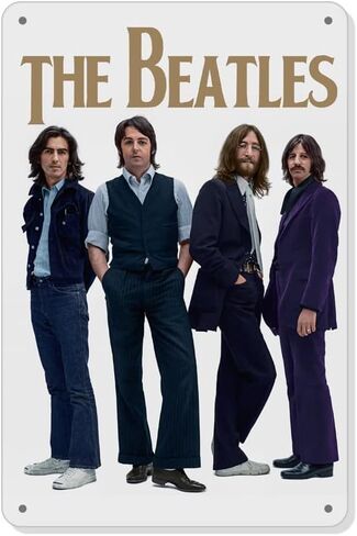 The Beatles Wall Decor - The Beatles Metal Tin Signs,Beatles Retro Art Wall Poster,Beatles Themed Birthday Party Decorations12x8 Inch in Saudi Arabia