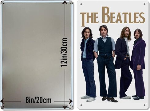 The Beatles Wall Decor - The Beatles Metal Tin Signs,Beatles Retro Art Wall Poster,Beatles Themed Birthday Party Decorations12x8 Inch in Saudi Arabia