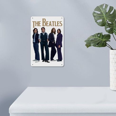 The Beatles Wall Decor - The Beatles Metal Tin Signs,Beatles Retro Art Wall Poster,Beatles Themed Birthday Party Decorations12x8 Inch in Saudi Arabia