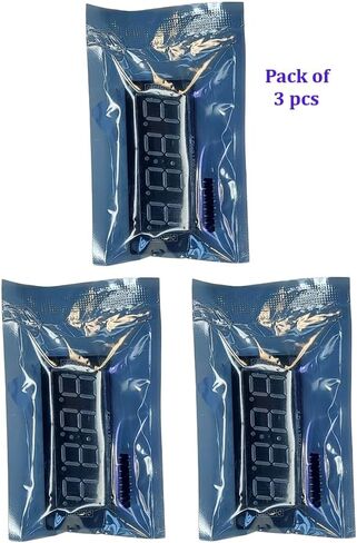 أنبوب عرض LED مكون من 4 أرقام عشرية 7 قطاعات TM1637 برنامج تشغيل تسلسلي، وحدة نقاط مزدوجة على مدار الساعة لوحة عرض LED بيضاء. (3 قطع، لون أبيض، 0.36 بوصة) in Kuwait