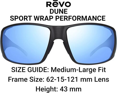 Revo Sunglasses Dune: Polarized Lens with Large Sport Wrap Side Shield Frame in Saudi Arabia