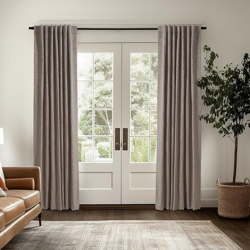 100% Blackout Shield Blackout Curtains 84 Inch Length 2 Panels Set Blackout Curtains for Bedroom Thermal Curtains for Summer Textured Room Darkening Curtains for Living Room,W50 X L84,Mocha in Saudi Arabia