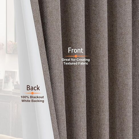 100% Blackout Shield Blackout Curtains 84 Inch Length 2 Panels Set Blackout Curtains for Bedroom Thermal Curtains for Summer Textured Room Darkening Curtains for Living Room,W50 X L84,Mocha in Saudi Arabia