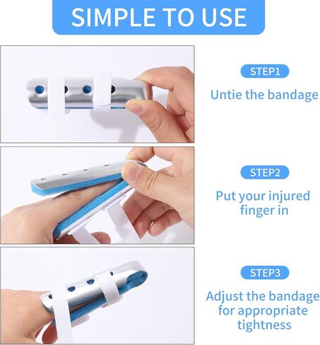 جبيرة الإصبع، 3 قطع مثبت مفاصل دعامة الأصابع للإصبع المكسور وتقويم التهاب المفاصل وتثبيت المفاصل مع رغوة ناعمة وفتحات تهوية in Kuwait