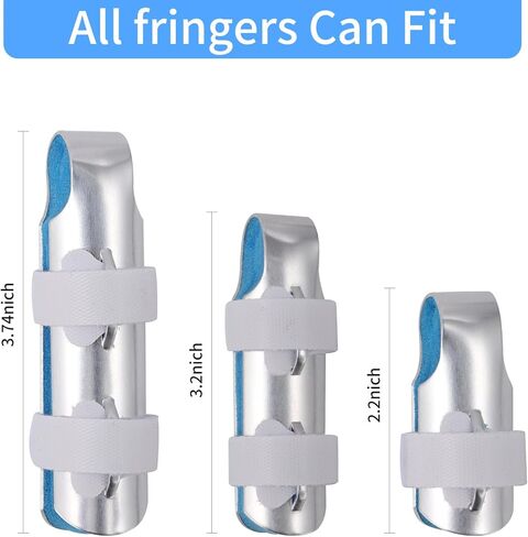 جبيرة الإصبع، 3 قطع مثبت مفاصل دعامة الأصابع للإصبع المكسور وتقويم التهاب المفاصل وتثبيت المفاصل مع رغوة ناعمة وفتحات تهوية in Kuwait
