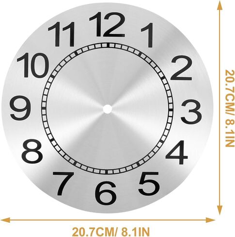 jojofuny Aluminum Silver Wall Clock Face for DIY, Wall Clock Dial DIY Clock Dial Plate Replacement Clock Dial Digital Clock Dial Clock Accessory Rose Gold in Saudi Arabia