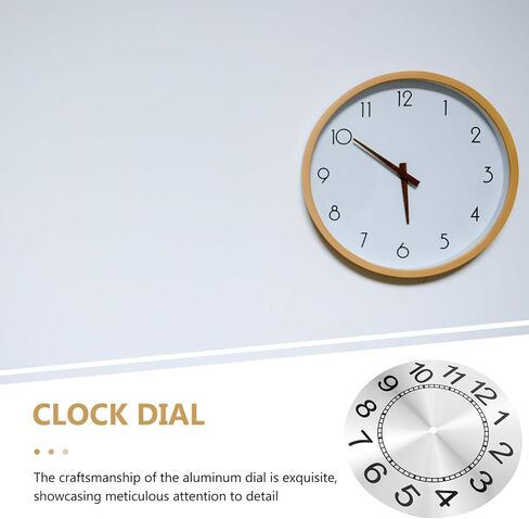 jojofuny Aluminum Silver Wall Clock Face for DIY, Wall Clock Dial DIY Clock Dial Plate Replacement Clock Dial Digital Clock Dial Clock Accessory Rose Gold in Saudi Arabia