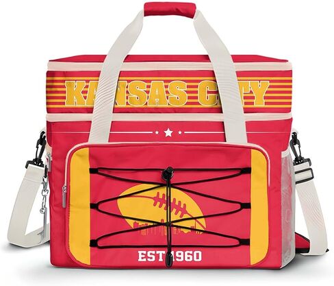 San Francisco Football Fan Picnic Bag Cooler, 45 Can Double Compartment Large Leakproof Cooler Bag,Adult Large Picnic Cooler Bag, Portable Insulated Travel Cooler. in Saudi Arabia