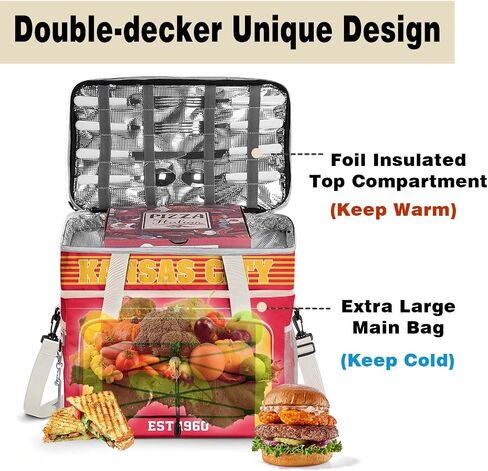San Francisco Football Fan Picnic Bag Cooler, 45 Can Double Compartment Large Leakproof Cooler Bag,Adult Large Picnic Cooler Bag, Portable Insulated Travel Cooler. in Saudi Arabia