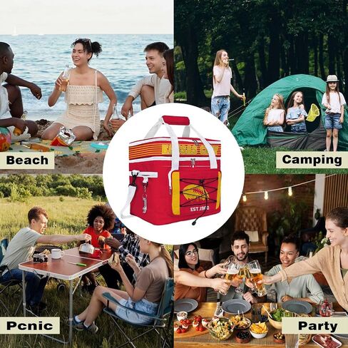 San Francisco Football Fan Picnic Bag Cooler, 45 Can Double Compartment Large Leakproof Cooler Bag,Adult Large Picnic Cooler Bag, Portable Insulated Travel Cooler. in Saudi Arabia