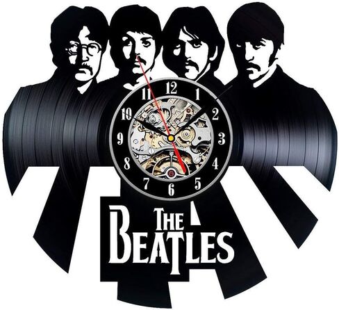 Birthday Gift Idea for Fan Decorations for Party Beatle Wall Clock Large Beatle Music LP Clock Beatle Rock Band Music Art Retro Vinyl Record Clock Vintage Wall Clock Beatle Gift in Saudi Arabia