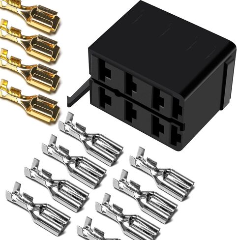 الروك التبديل التوصيل توصيل الإسكان تنظيم صندوق المقبس ARB Carling مع 6.3 مللي متر 14-16AWG الذهب والفضة أنثى المجرف موصل المحطة-1 مجموعة in Kuwait